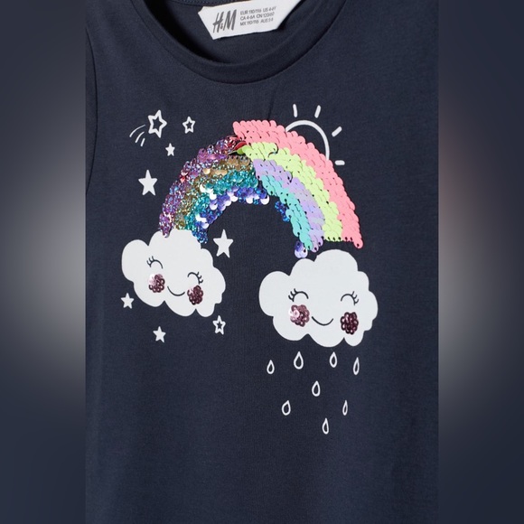 H&M Dress with Sequins 6-8Y - Picture 4 of 16